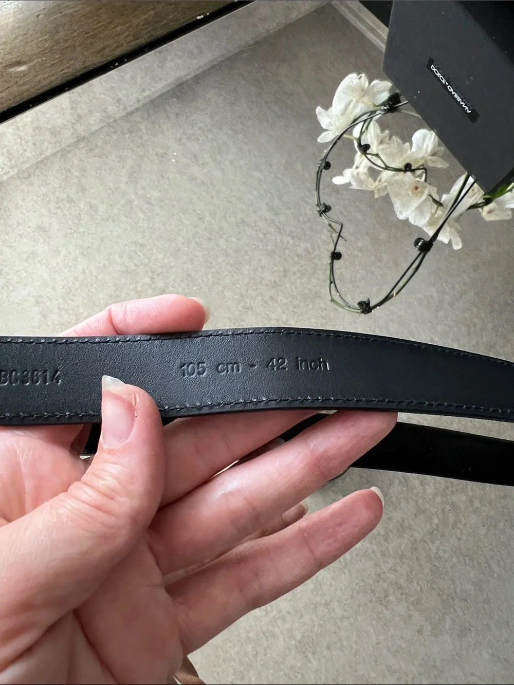 Dolce & Gabbana Black suede Leather Belt with Silver-Tone Double Buckle